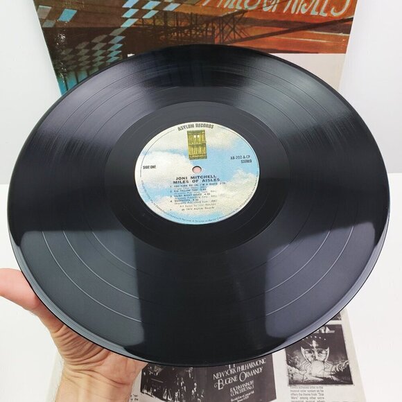 Joni Mitchell Miles Aisles Vinyl Double Record LA Express AB202 1974 Folk Rock - Picture 6 of 16